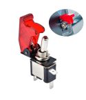 Flip Cover Nitrous Arming Switch with Red LED Indicator (Vehicle DIY), Red