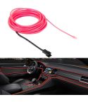Waterproof Round Flexible Car Strip Light with Driver for Car Decoration, Length: 5m(Pink)