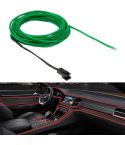 Waterproof Round Flexible Car Strip Light with Driver for Car Decoration, Length: 5m(Green)