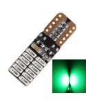 2 PCS T10 4.8W 720LM Green Light 24 SMD 4014 LED Error-Free Canbus Car Clearance Lights Lamp, DC 12V