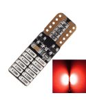 2 PCS T10 4.8W 720LM Red Light 24 SMD 4014 LED Error-Free Canbus Car Clearance Lights Lamp, DC 12V