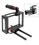 DEBO DET-08 Camera Cage Handle Kit for SLR Camera 5D2 / 5D3 (Black+Red)
