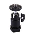 Aluminum Alloy Hot Shoe Tripod Heads, 1/4 inch Male Screw Adapter