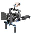 YELANGU YLG1103A-A Dual Handles Camera Shoulder Mount + Camera Cage Stabilizer Kit with Matte Box for DSLR Camera / Video Camera