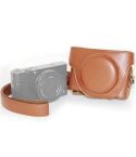 Retro Style PU Leather Camera Case Bag with Strap for Sony RX100 M3 / M4 / M5(Brown)