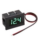 V33D 2 Wires Green Light Display Mini Digital Voltage Meter, Measure Voltage: DC 4.5-120V