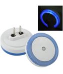 LED Light Control High Brightness Bedside Night Light with Socket(Blue)