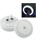 LED Light Control High Brightness Bedside Night Light with Socket(White)