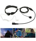 Throat control Transceiver Earpiece Headset for Walkie Talkies, 3.5mm + 2.5mm Plug(Black)