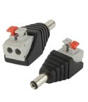 5.5mm x 2.1mm DC Power Male Jack to 2 Conductor Screw Down Connector for LED Light Controller