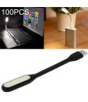 100 PCS Portable Mini USB 6 LED Light, For PC / Laptops / Power Bank, Flexible Arm, Eye-protection Light(Black)