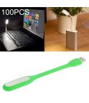 100 PCS Portable Mini USB 6 LED Light, For PC / Laptops / Power Bank, Flexible Arm, Eye-protection Light(Green)