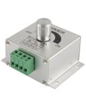 Aluminum Single Color Dimmer Switch LED Dimmer Controller for Strip Light DC12-24V, Output Current: 8A(Silver)
