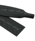 4mm Woer Flexible RSFR-H VW-1 Heat Shrink Tube, 125℃, Length: 10m (Black)