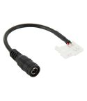 DC Connector Plug Male to No Need Soldering 5050 10mm 2 Pin Connector for Single Color LED Strip, Length: 16cm
