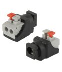 5.5mm x 2.1mm DC Power Male Jack to 2 Conductor Screw Down Connector for LED Light Controller