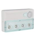 Infrared PIR Auto Sensor Motion Detector Light, Mini USB Port, 4 LED, White Light, Sensitive Distance: 3m(Baby Blue)