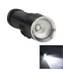 White Light Dimmable Rechargeable Flashlight , 3-Modes with Magnetic & Lanyard(Black)