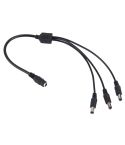 5.5 x 2.1mm DC Power Female Barrel to 3 Male Barrel Connector Cable for LED Light Controller