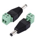 5 PCS 5.5 x 2.1mm DC Power Male Connector for CCTV Camera