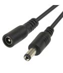 5.5 x 2.1mm DC Power Female Barrel to Male Barrel Connector Cable for LED Light Controller, Length: 3m(Black)