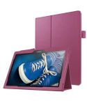 Litchi Texture Horizontal Flip Solid Color Leather Case with Holder for Lenovo TAB 2 A10-30 X30F & TAB 2 A10-70F, 10.1 inch(Purple)