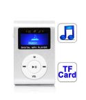 TF / Micro SD Card Slot MP3 Player with LCD Screen, Metal Clip(Silver)