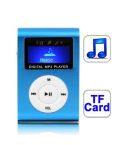 TF / Micro SD Card Slot MP3 Player with LCD Screen, Metal Clip(Baby Blue)