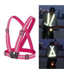 Night Riding Running Flexible Reflective Safety Vest(Magenta)