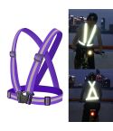 Night Riding Running Flexible Reflective Safety Vest(Purple)