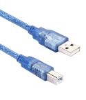 Normal USB 2.0 AM to BM Cable, with 2 Core, Length: 1.8m(Blue)