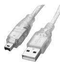 USB 2.0 Male to Firewire iEEE 1394 4 Pin Male iLink Cable, Length: 1.2m