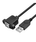 USB 2.0 Male to USB 2.0 Type-B Female Printer / Scanner Adapter Cable for HP, Dell, Epson, Length: 50cm(Black)