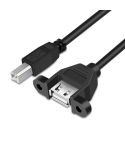 USB 2.0 Type-B Male to USB 2.0 Female Printer / Scanner Adapter Cable for HP, Dell, Epson, Length: 50cm(Black)