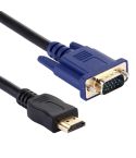 1.8m HDMI Male to VGA Male 15PIN Video Cable(Black)