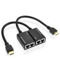 HDMI Extender by Cat5e / 6 LAN Cable 30M / 1080P(Black)