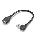 90 Degree USB 2.0 AM to AF Adapter Cable, Length: 25cm