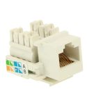 Networking RJ45 Cat6 Jack Module Connector Adapter (Normal Quality)(White)