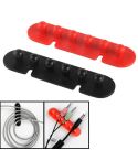 CC-595 Plastic Wire Cable Adhesive Plug Holder (Pair), Random Color Delivery