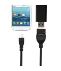 10cm USB A Female to Micro USB 5 Pin Male Adapter with OTG
