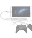 High Quality USB 2.0 AF to Micro USB 5 Pin Male Adapter Cable with OTG Function, Length: 15cm(White)