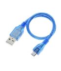 USB 2.0 to Micro USB Male Adapter Cable, Length: 30cm(Blue)