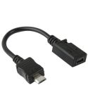 Mini USB Female to Micro USB Male Cable Adapter, Length: 13cm(Black)