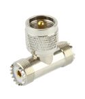 UHF Male to 2 x UHF Female Adapter(Silver)