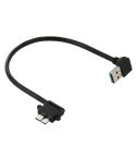 90 Degree USB 3.0 to Micro 3.0 Data Cable for Galaxy Note III / N9000, Length: 26cm