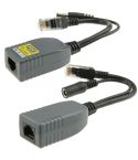 2 PCS 904, 4 Cores Power Over Ethernet Passive POE Splitter Injector Adapter Cable Kit for IP Camera Security System