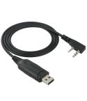 USB Program Cable Data Cable for Walkie Talkies, 3.5mm + 2.5mm Plug + USB 2.0
