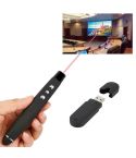 PP-1000 Multimedia Presentation Remote PowerPoint Clicker 2.4GHz RF Laser Pointer with USB Receiver(Black)