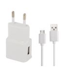 Micro 5 Pin USB Sync Cable + EU Plug Travel Charger, EU Plug(White)