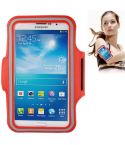 PU Sports Armband Case with Earphone Hole for Galaxy Mega 6.3 / i9200, Below 6.3 inch Phones(Red)